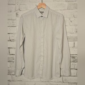 Ted Baker London Men’s Patterned Button-Up Dress Shirt Size 3 MED